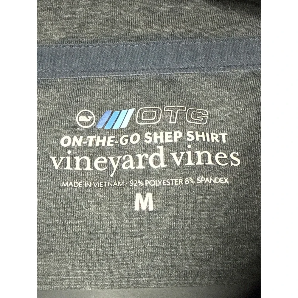Vineyard Vines OTG Shep Shirt Mens M Blue Quarter Zip Pullover